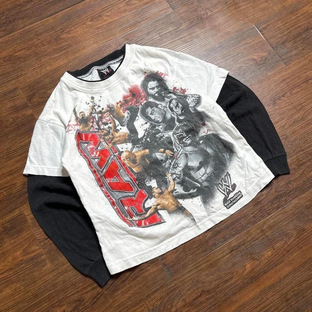 Wwe White and Black T-shirt